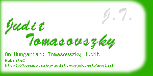 judit tomasovszky business card